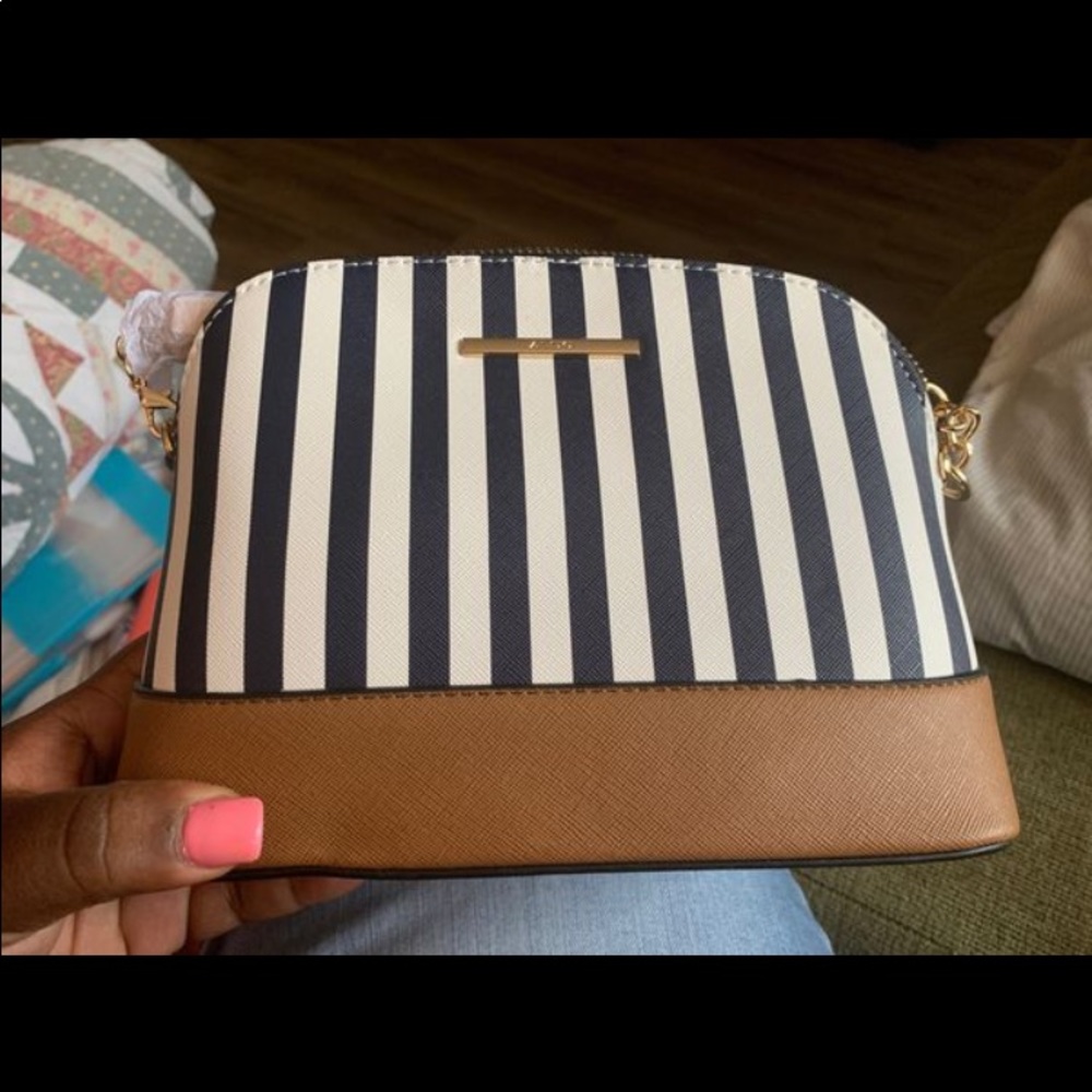 Aldo blue and white stripe purse. Brand New
